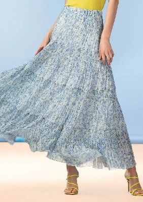 BLUE PATTERN SKIRT