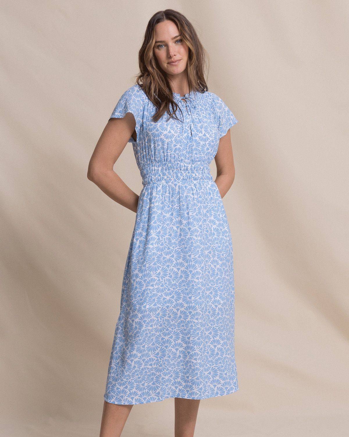 OCEAN CHANNEL MIDI DRESS
