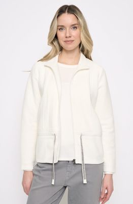 ZIP-FRONT DRAWSTRING WAIST JKT