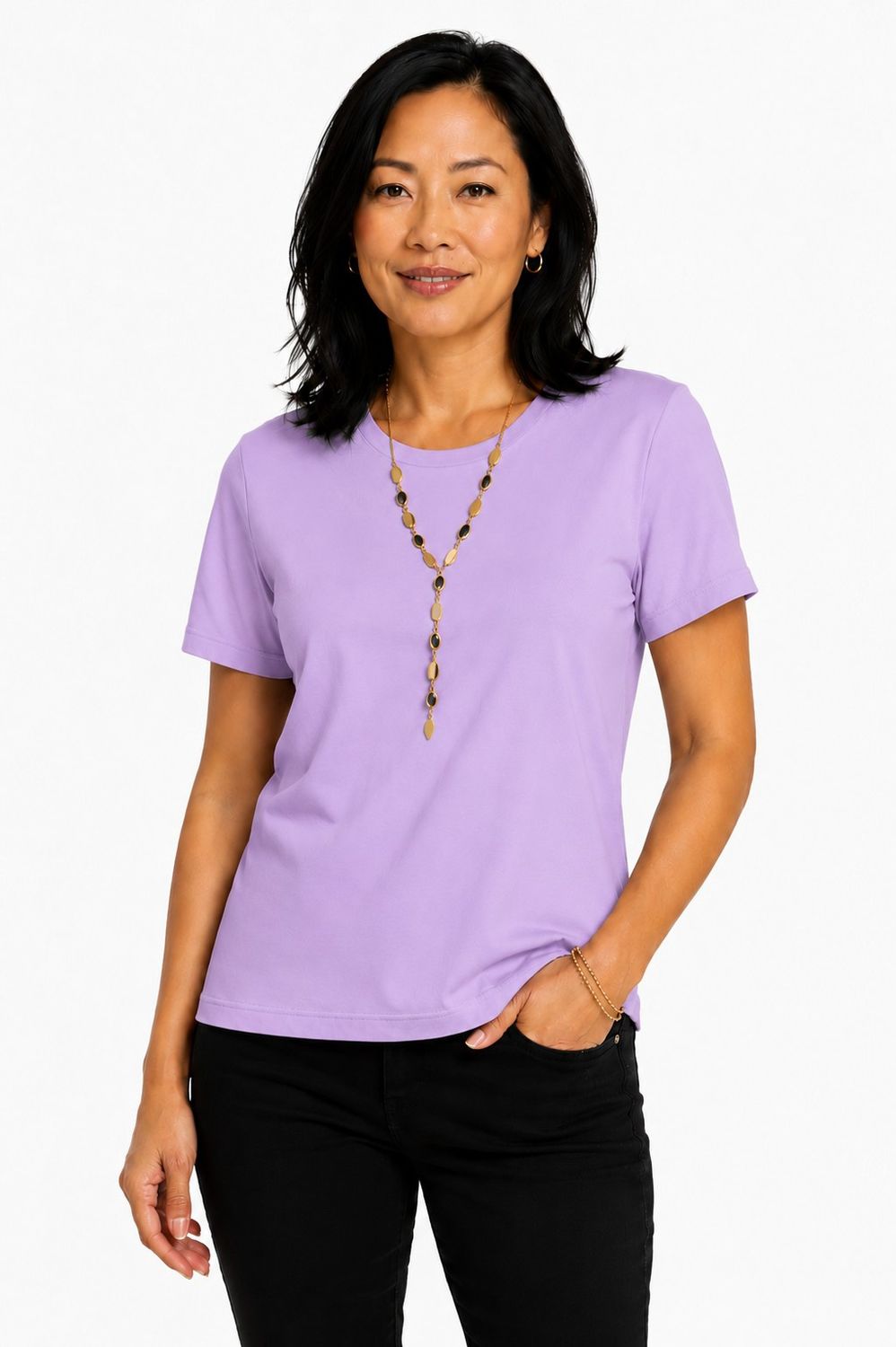 PERFECT T, COLOR: HEATHER, Size: S