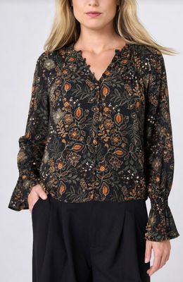 LONG SLV WVN BLOUSE W PINTUCKS