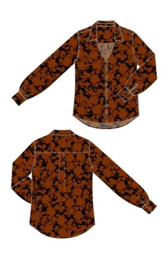 LONG SLV BUTTON FRONT WVN BLOUSE, Size: XS