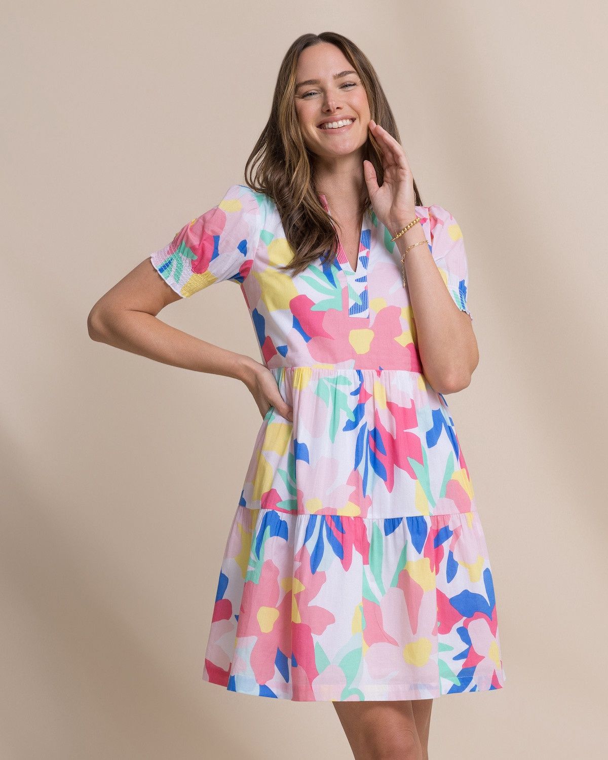 NINA FLORAL PRINTED DRESS
