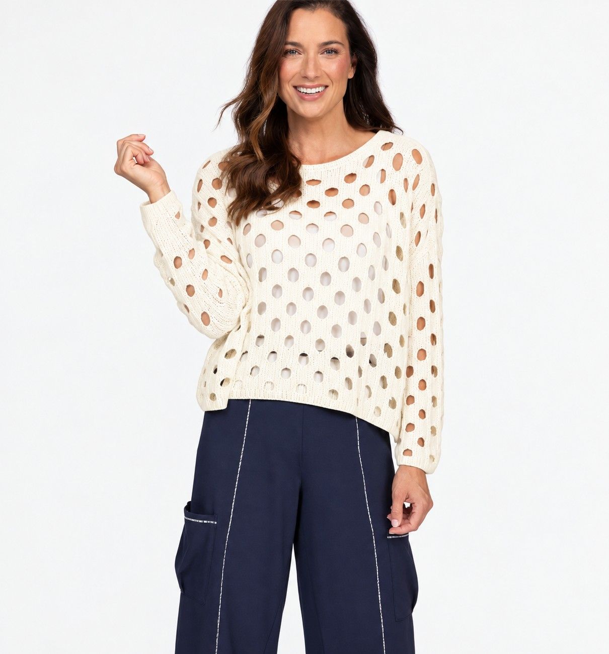 OPEN WEAVE CHIC TOPPER