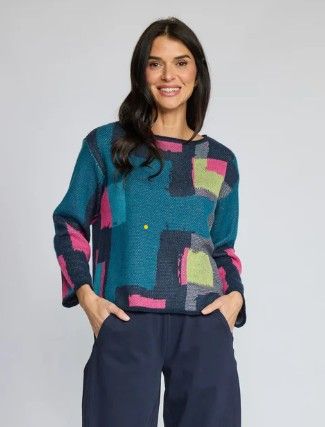 COLLAGE SWEATER SWING PULLOVER