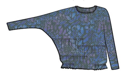 NU BARELY WABI SABI TOP, PRINT, Colour: WINGFALL, Size: XS