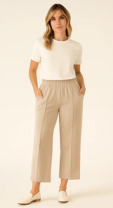 ZAC PANT, COLOR: SAND, Size: S