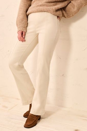 PULL ON PANT W/ FRT LEG SEAMS, Colour: BIRCH, Size: 4