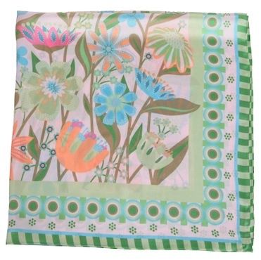 LIGHTWEIGHT SQUARE SCARF, COLOR: GREEN