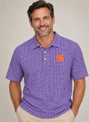 DRIVER DUNES EDGE PLAID POLO