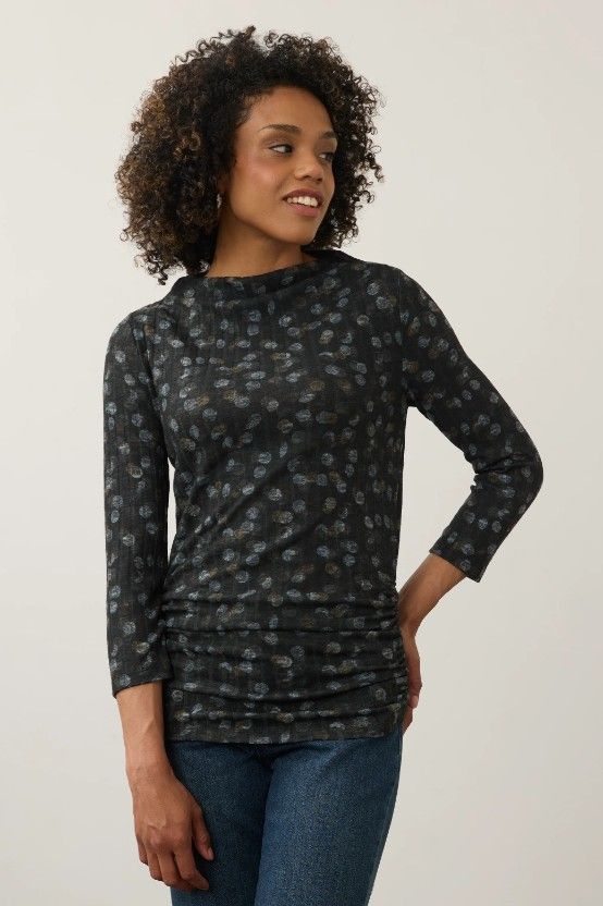 LS MOCK NECK TOP DOPPLE
