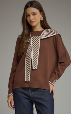 HOODED BROWN TOP