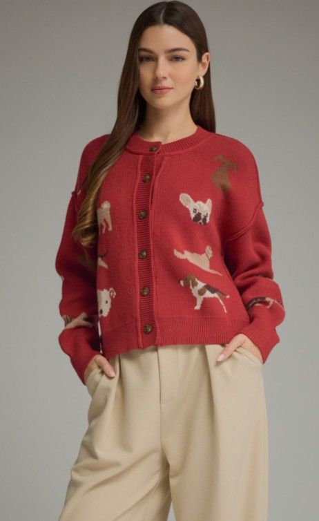 J34127 Animal print long sleeve cardigan