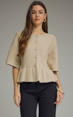 SHORT SLV KNIT CARDIGAN