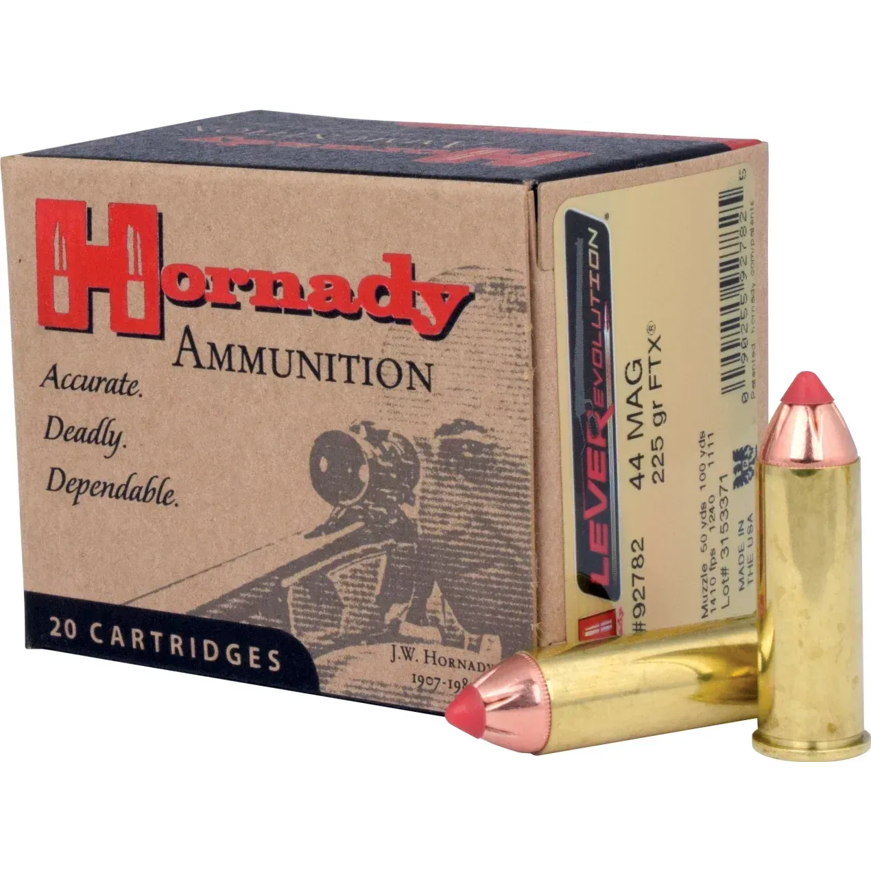 Hornady LEVERevolution 44 Rem Mag 225GR FTX