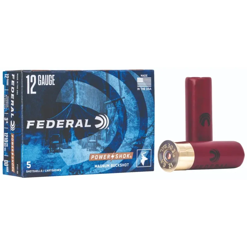 Federal Power-Shok Buckshot 12 Ga 3'' 15 00 Buck