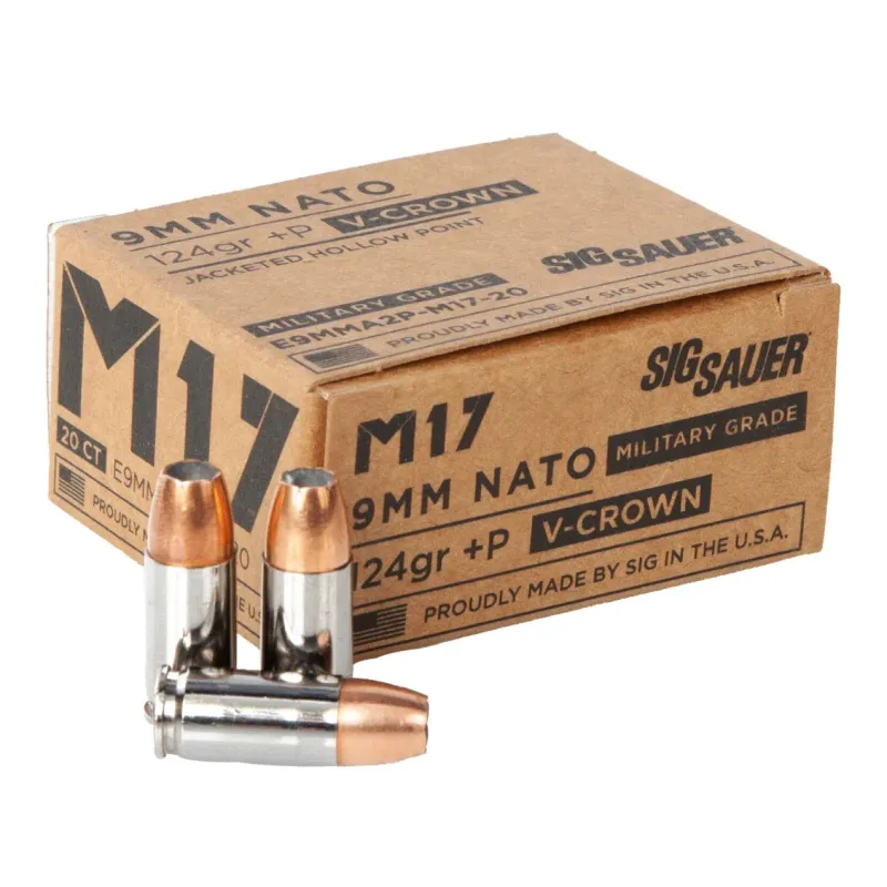 Sig Sauer Elite Performance V-Crown M17 9mm Luger +P 124 Grain JHP