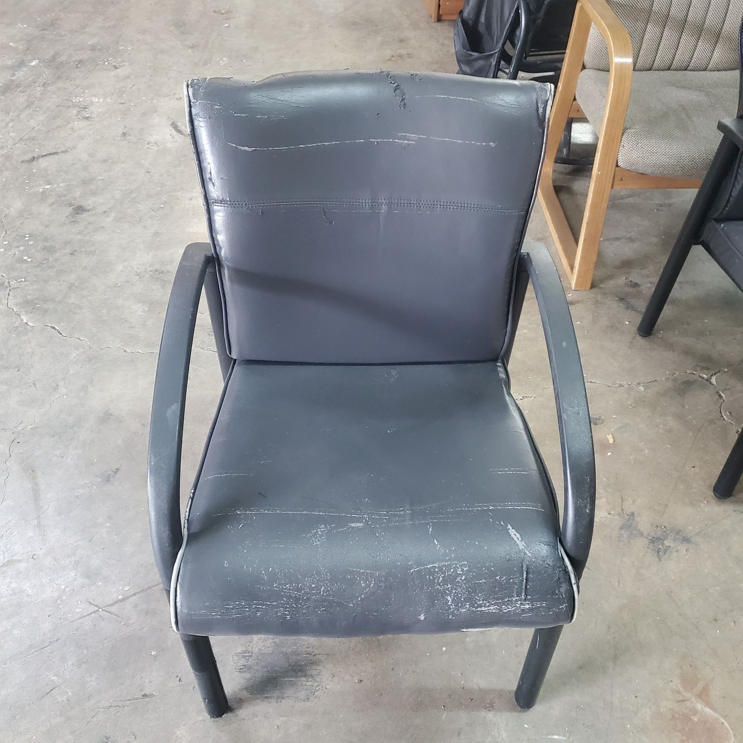 Office chair black padded