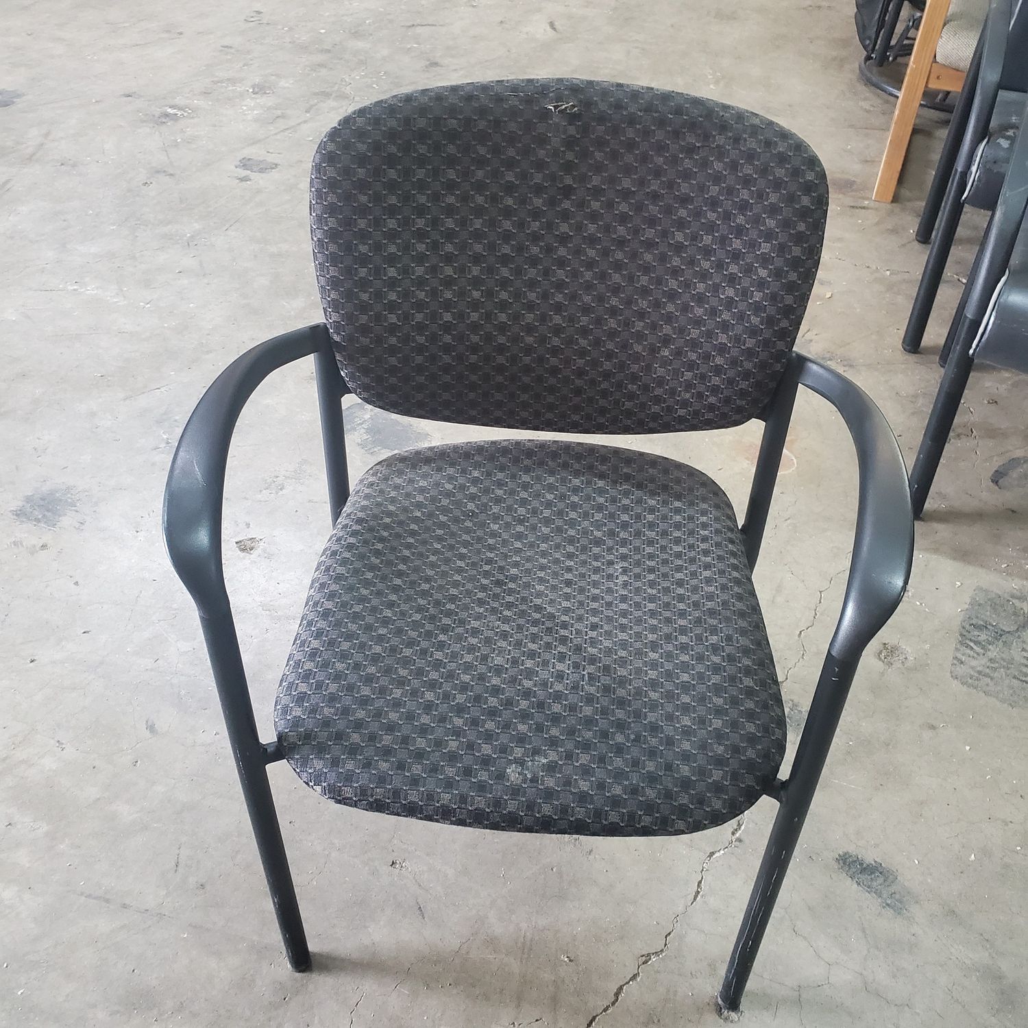 Office chair black cross pattern