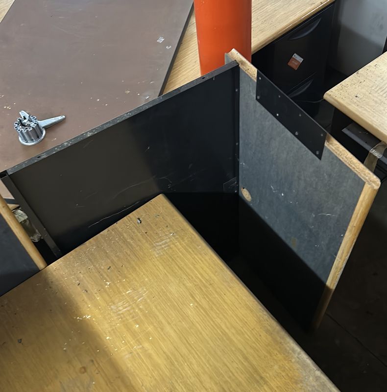 Metal Wood Desk Extension