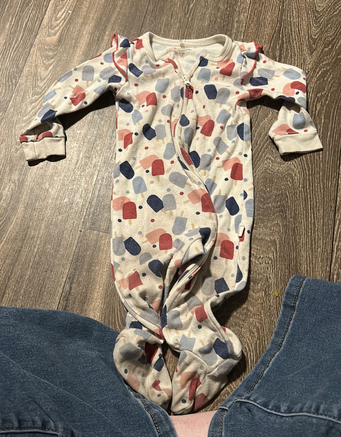 Baby size 6-9 month popsicle footie