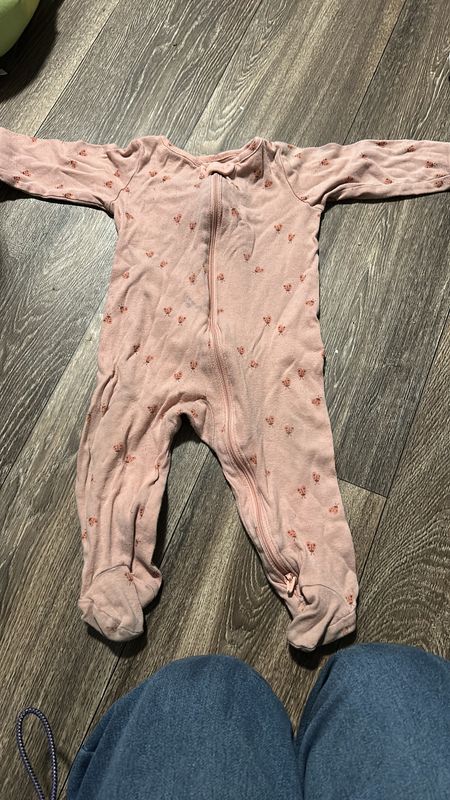 Baby size 9 month pink ladybug footie