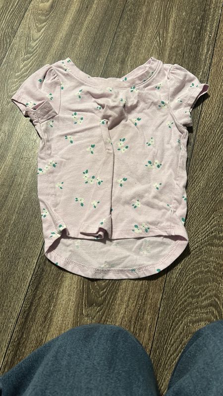 Baby size 12 month purple with white flowers shirt