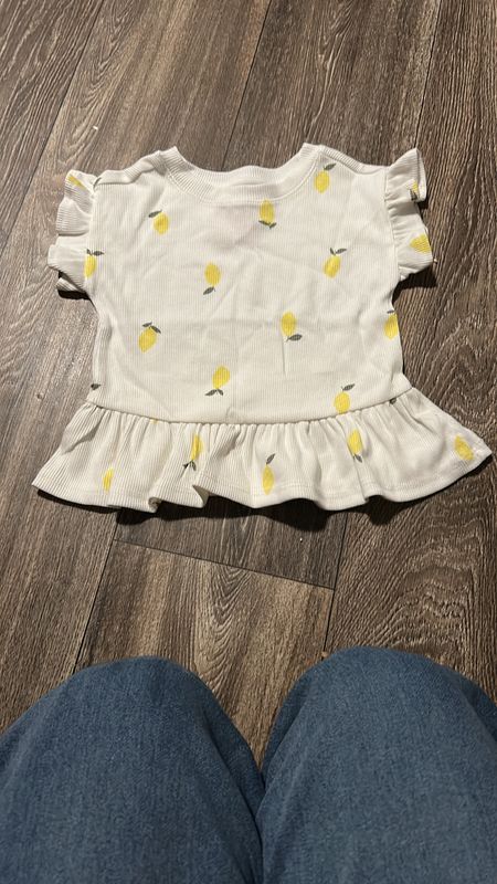 Baby size 18 month white lemon shirt