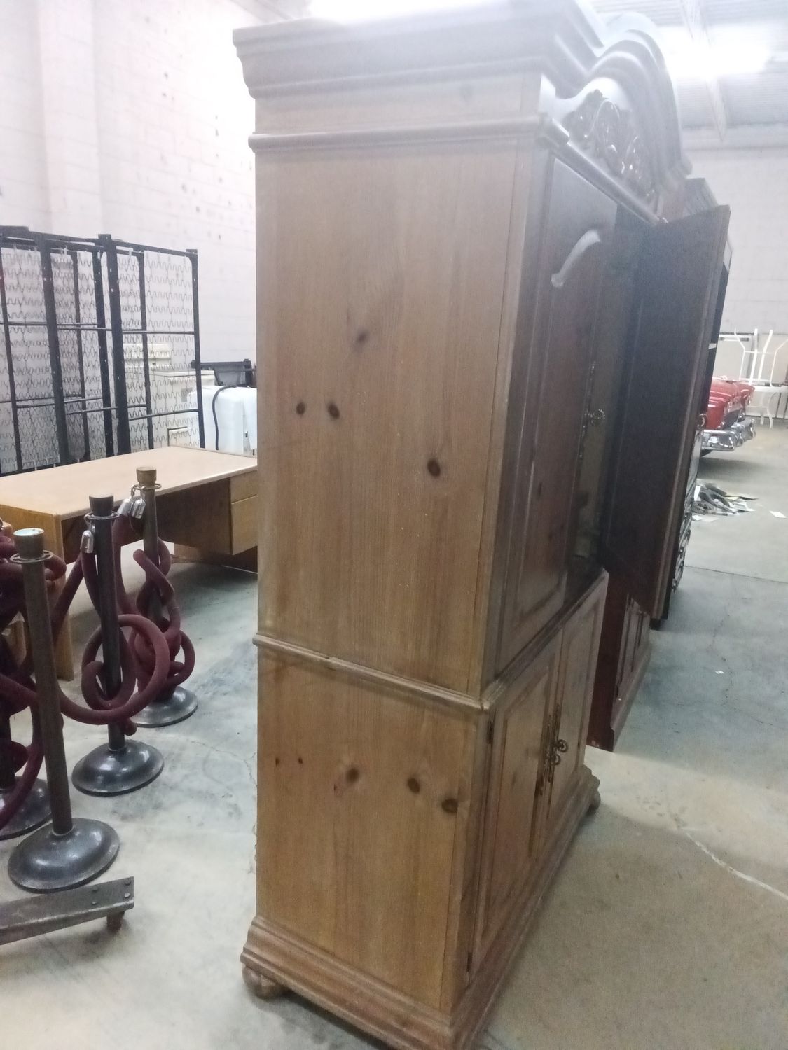 Home office workstation Armoire (light brown)