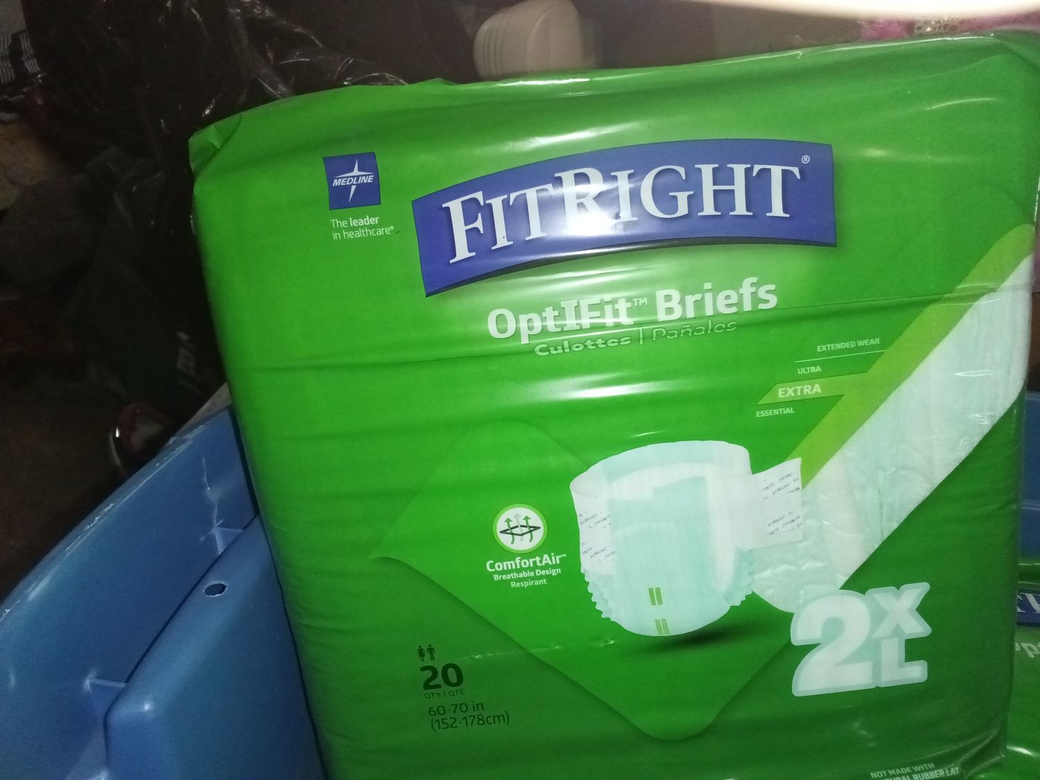 FitRight OptiFit Plus Adult Incontinence Briefs, Heavy Absorbency 2XL