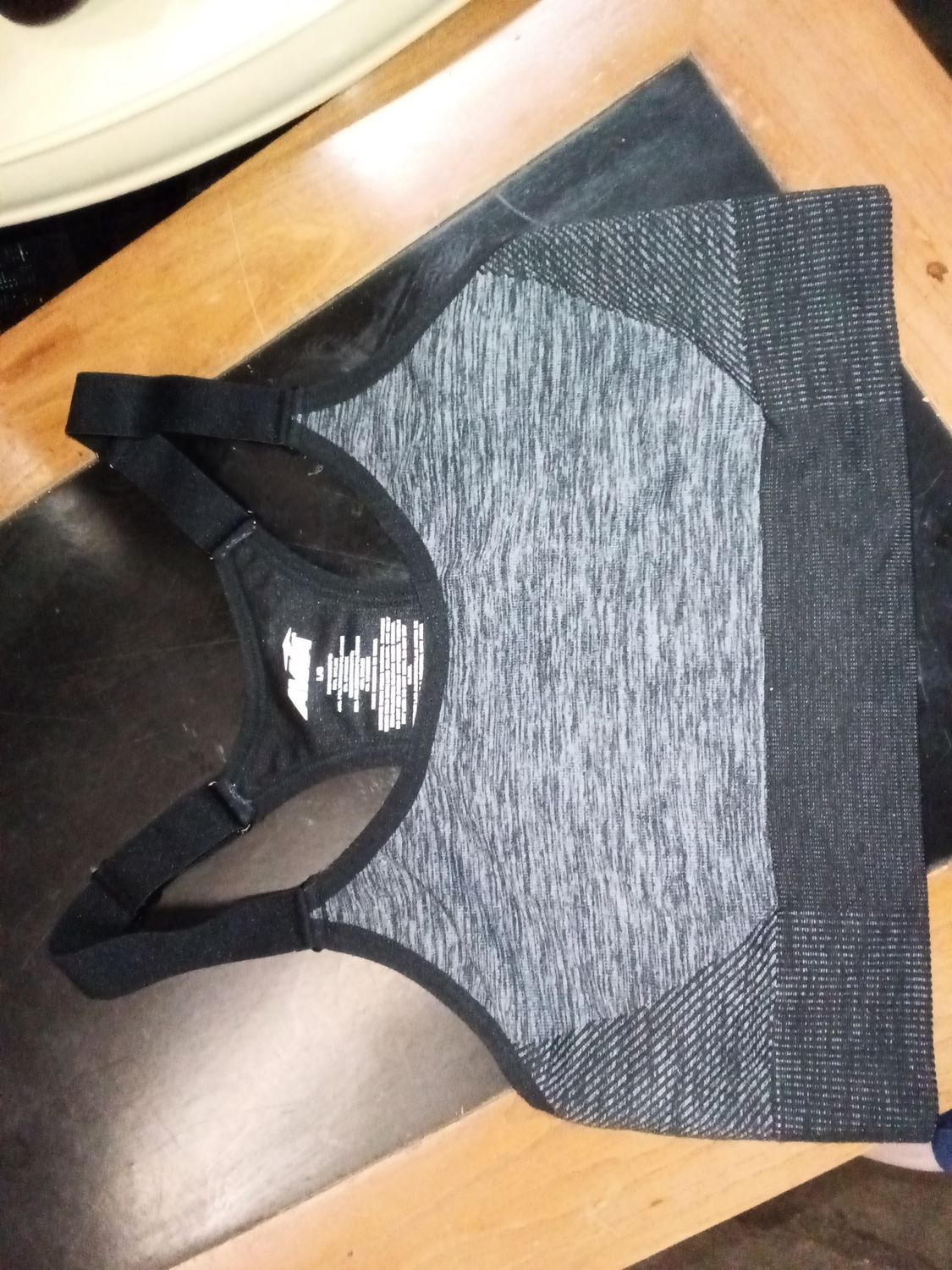 Black and gray Avia sports bra large