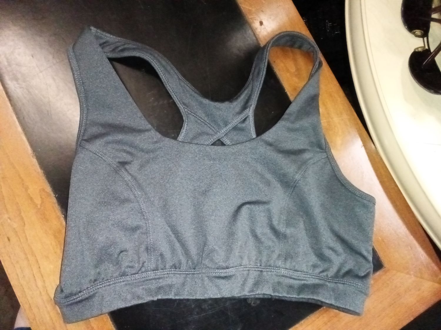 Gray Tek Gear sports bra size L
