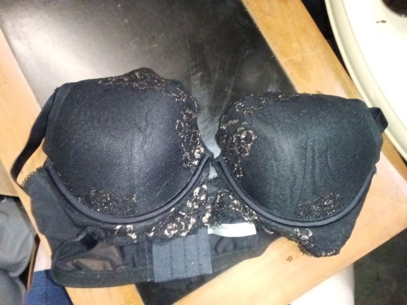 Black with gold embroidery Ambroelle bra size 42c