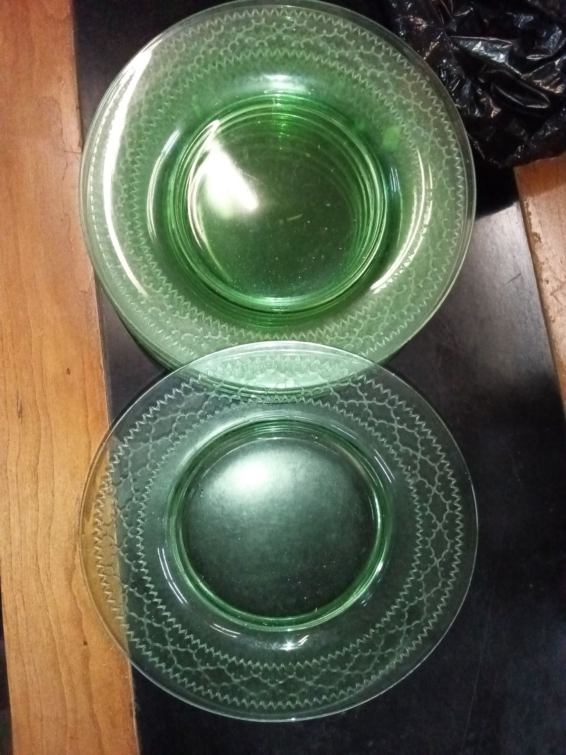 Fostoria Camden Green Depression uranium glass