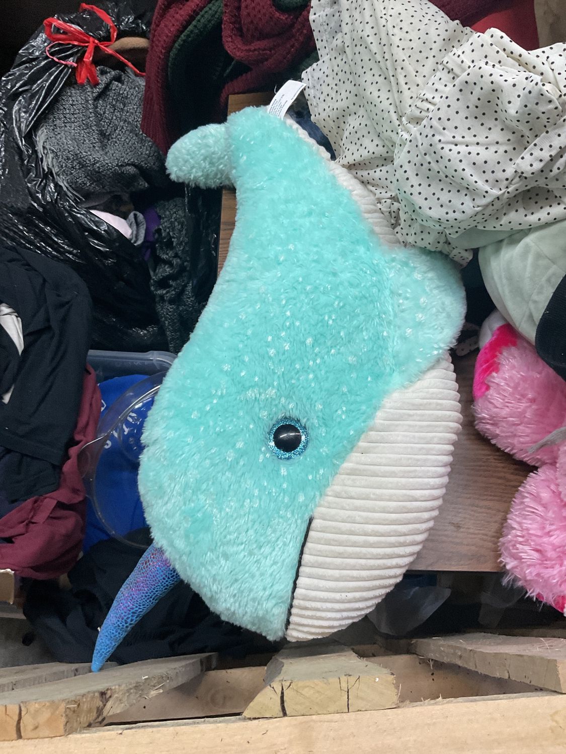 Stuffed animal narwhal