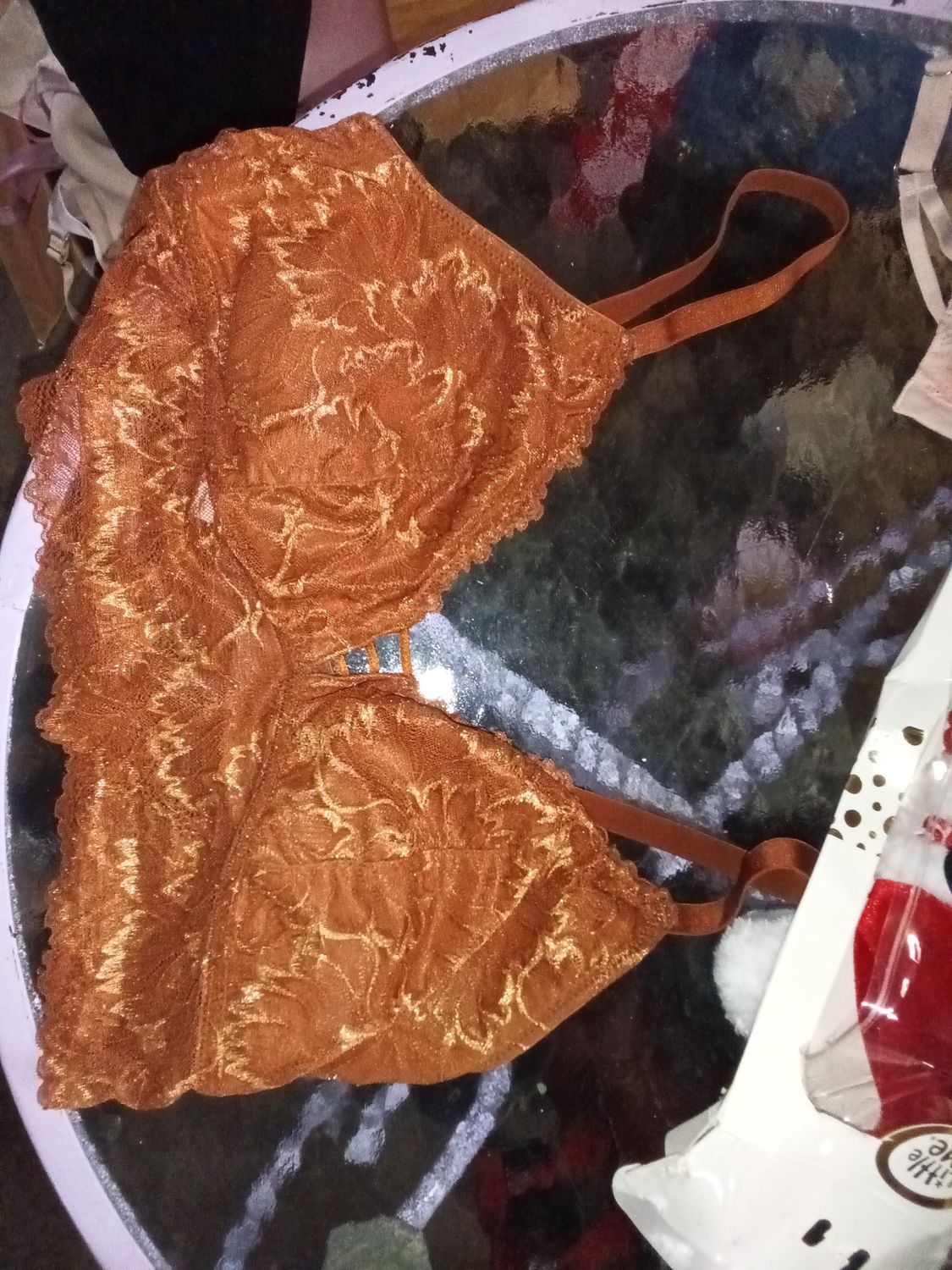 Copper and gold bra size XL
