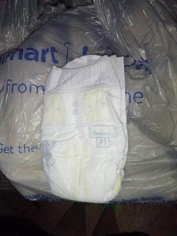 Preemie Pampers Swaddlers diapers featuring a "Shiloh &amp; Freddy"