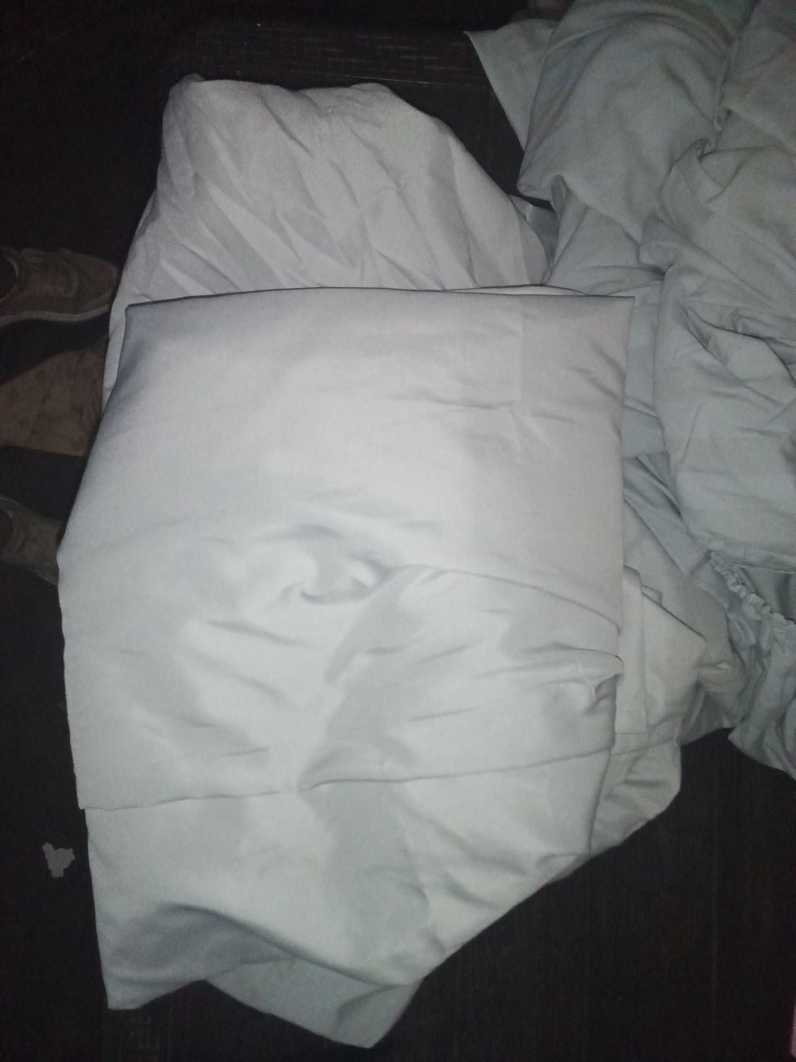 Light blue microfiber queen fitted and regular sheets