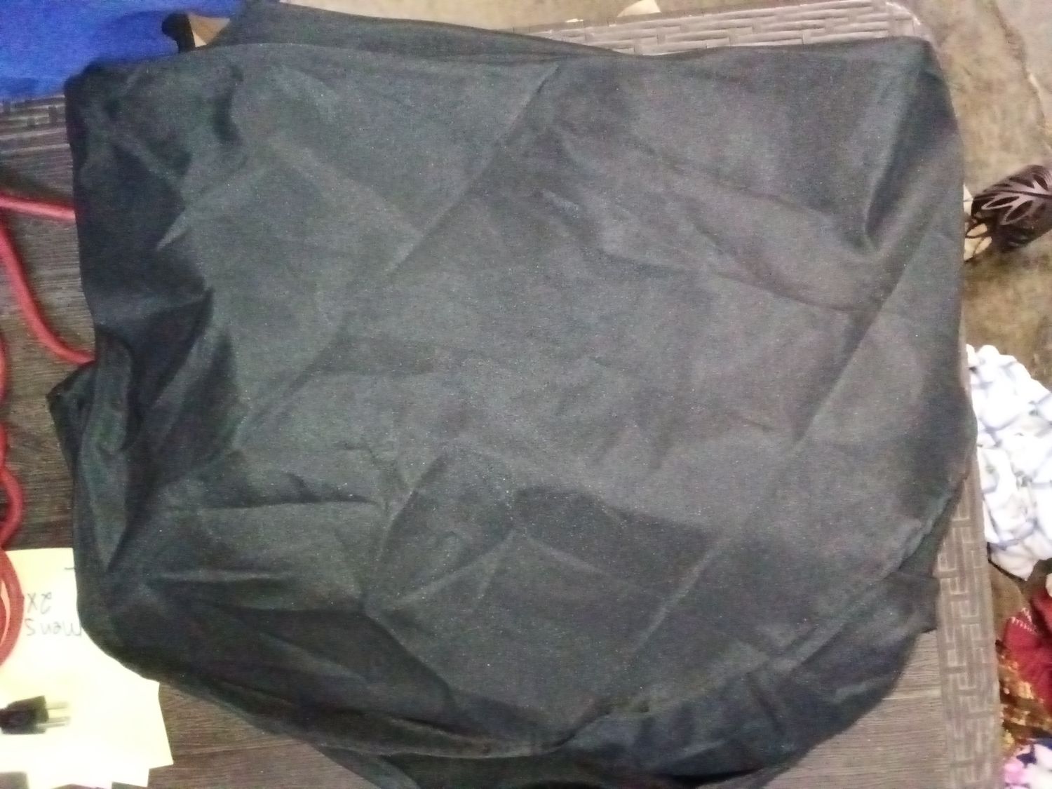 Large black oval tablecloth
