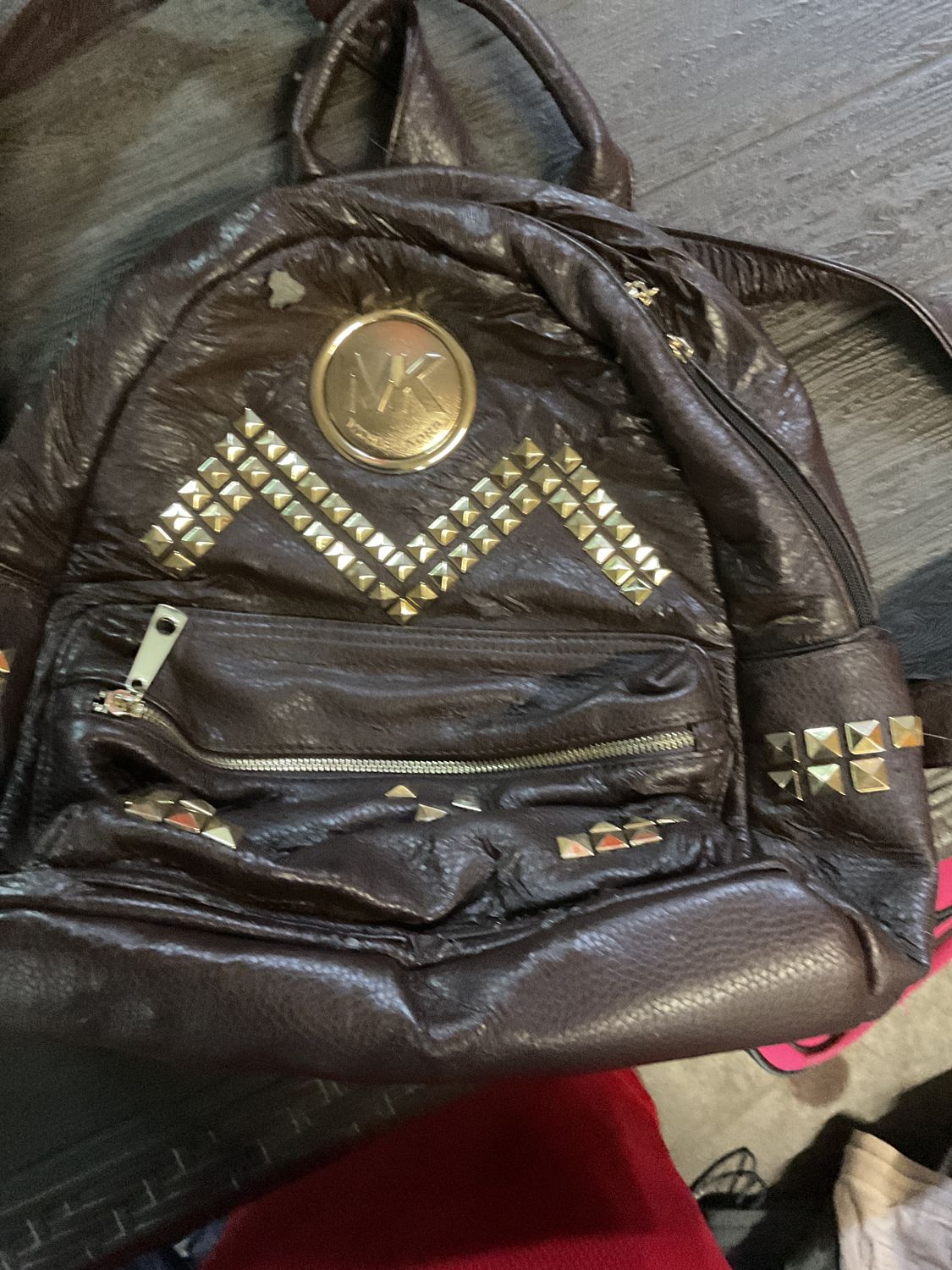 Unofficial replica Michael kors studded faux leather backpack
