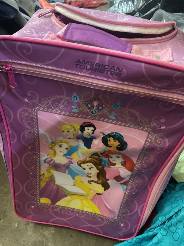 American tourister Disney princess soft side rolling luggage bag