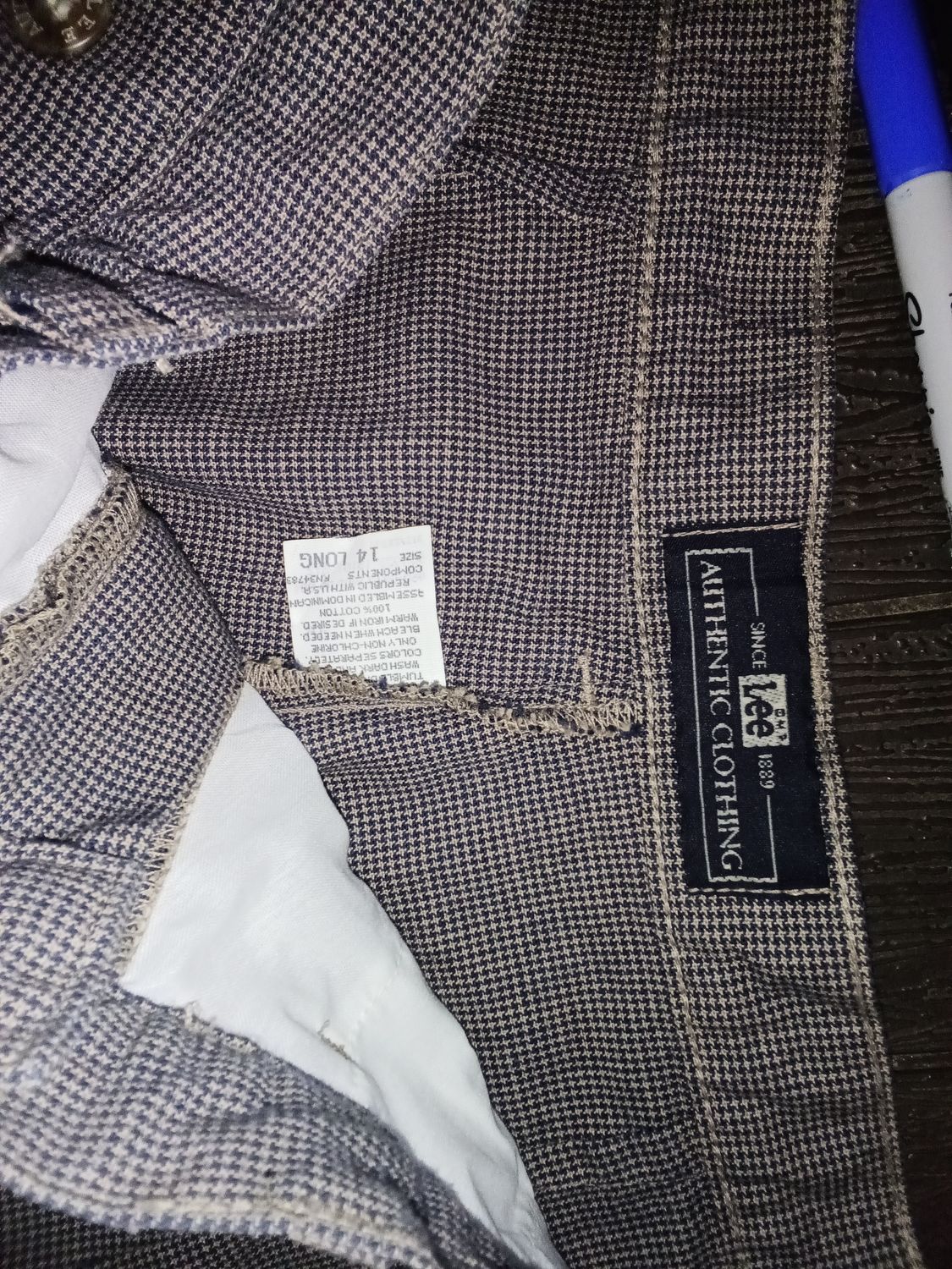 vintage Lee Casuals houndstooth pants. Size 14L