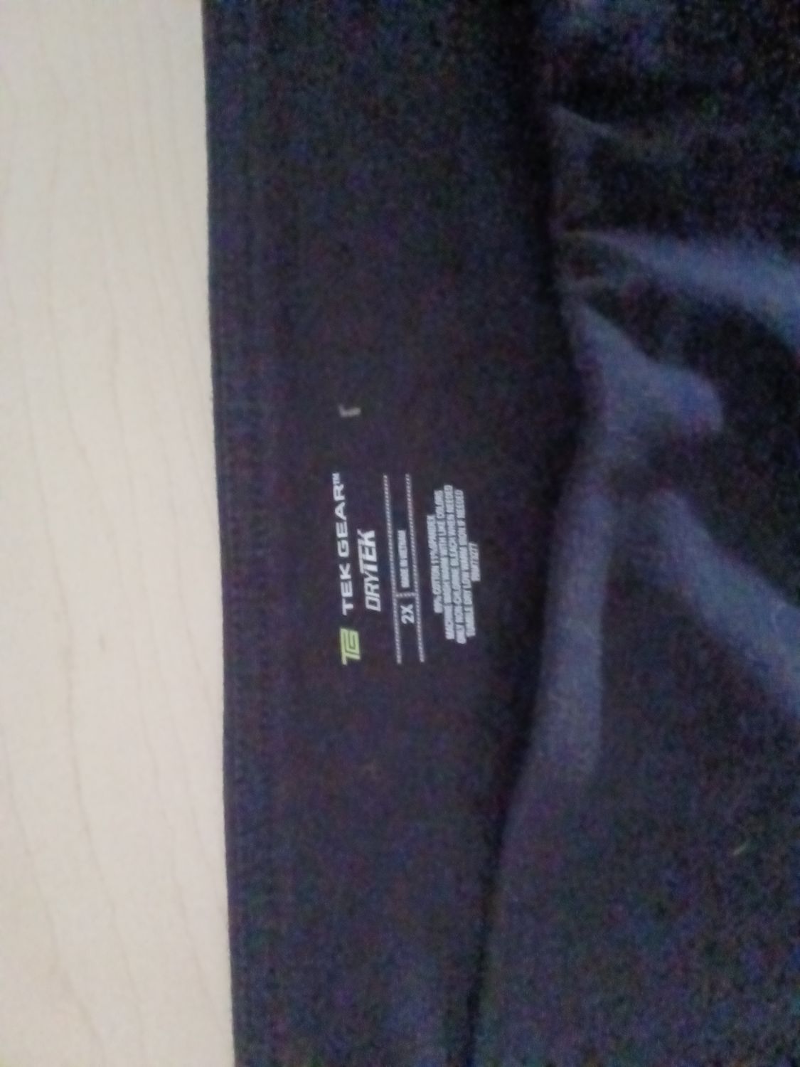 Tek Gear Drytek activewear item is a size 2X.