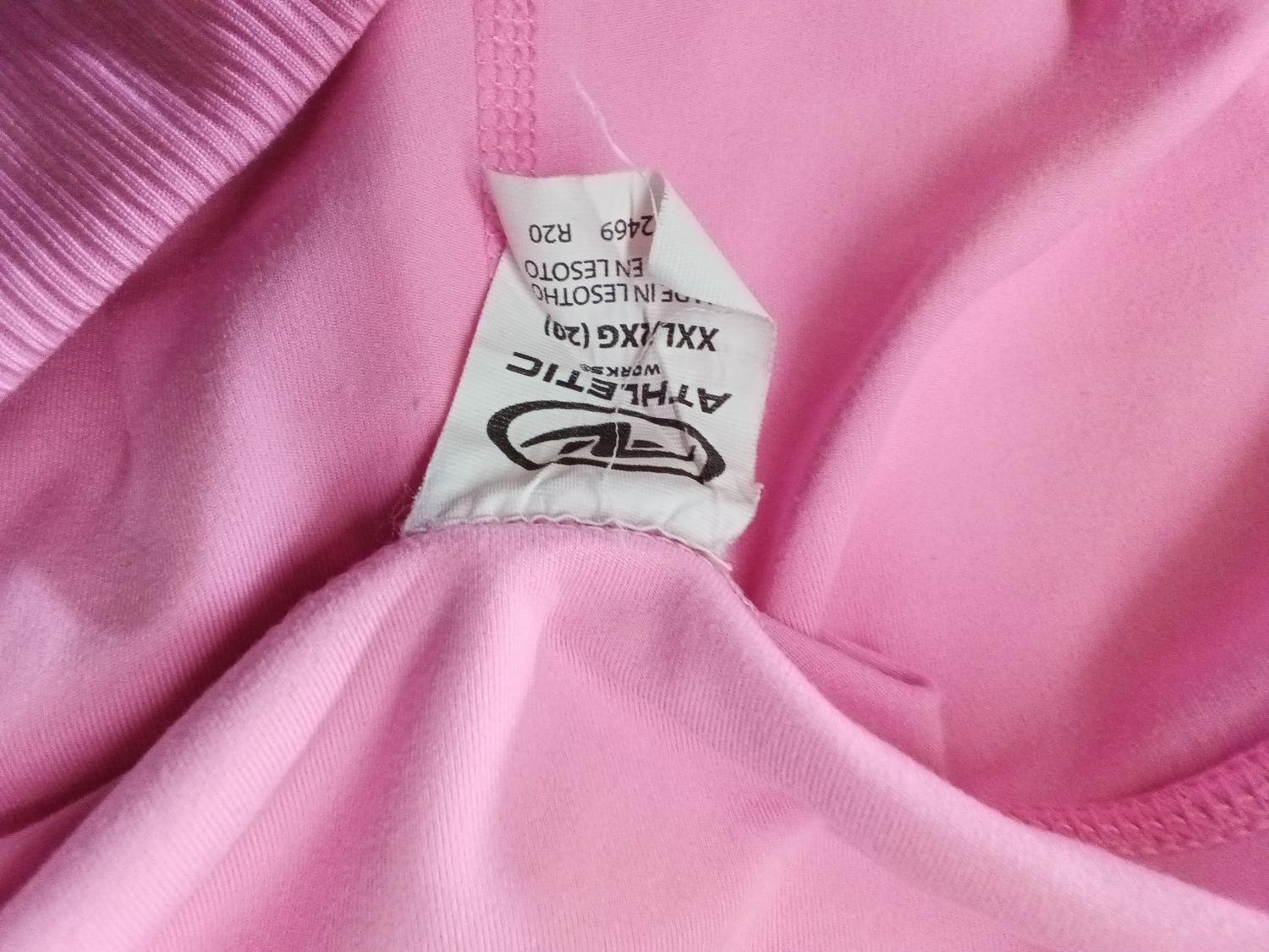 pink Athletic Works top is a size XXL.