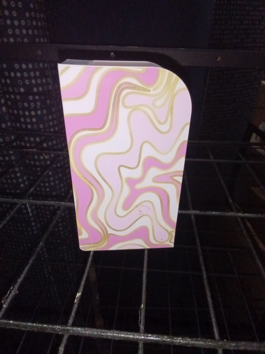 Teaching Tree Pink and Gold Marbled Magazine File Holder