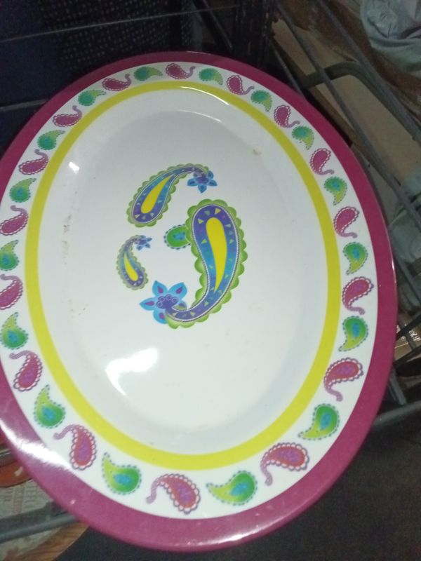 Colorful Paisley Melamine Platter