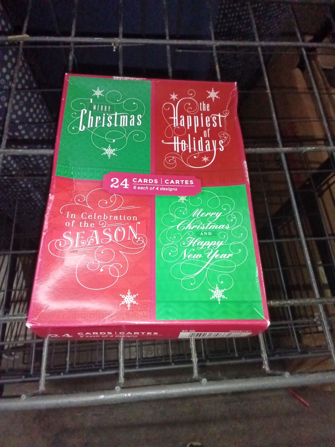 24-Pack Box of Holiday Greetings Christmas Cards
