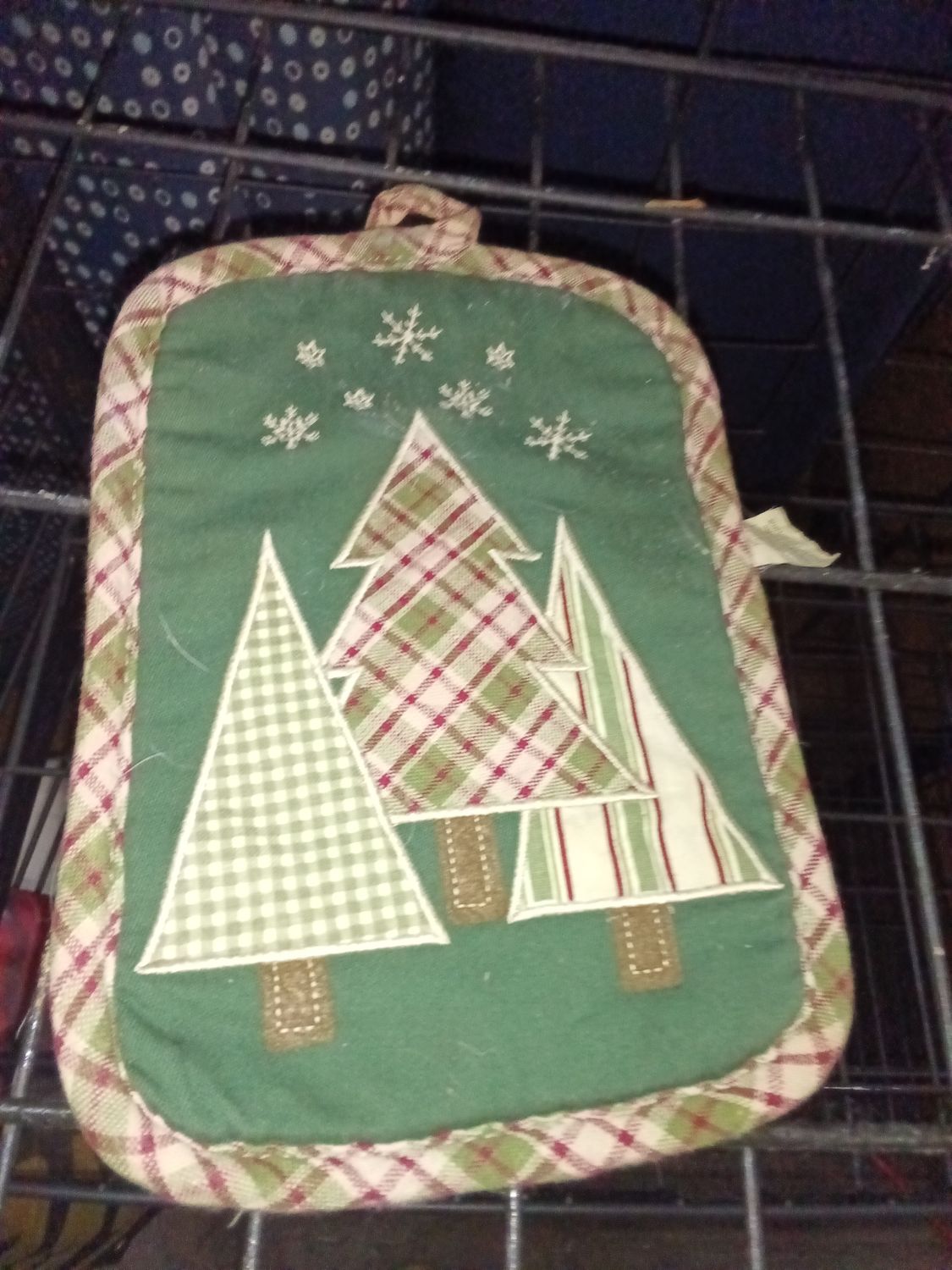Christmas Tree Applique Pocket Pot Holder