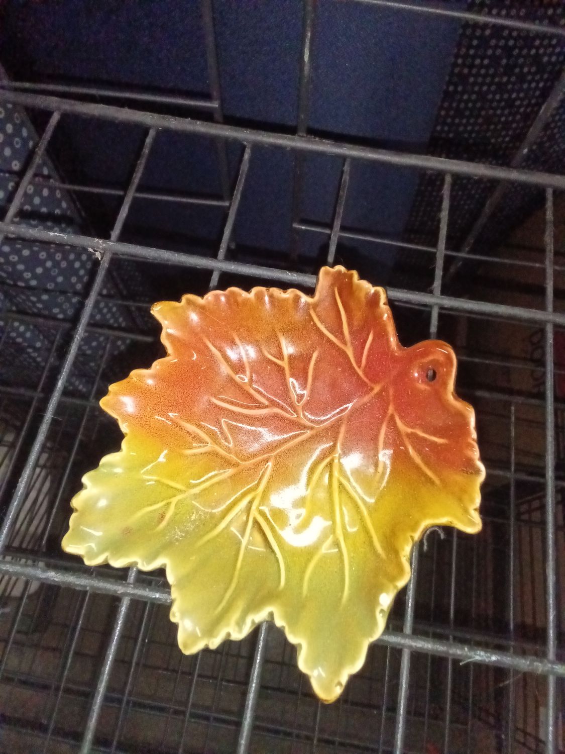 Ceramic Autumn Maple Leaf Trinket Dish