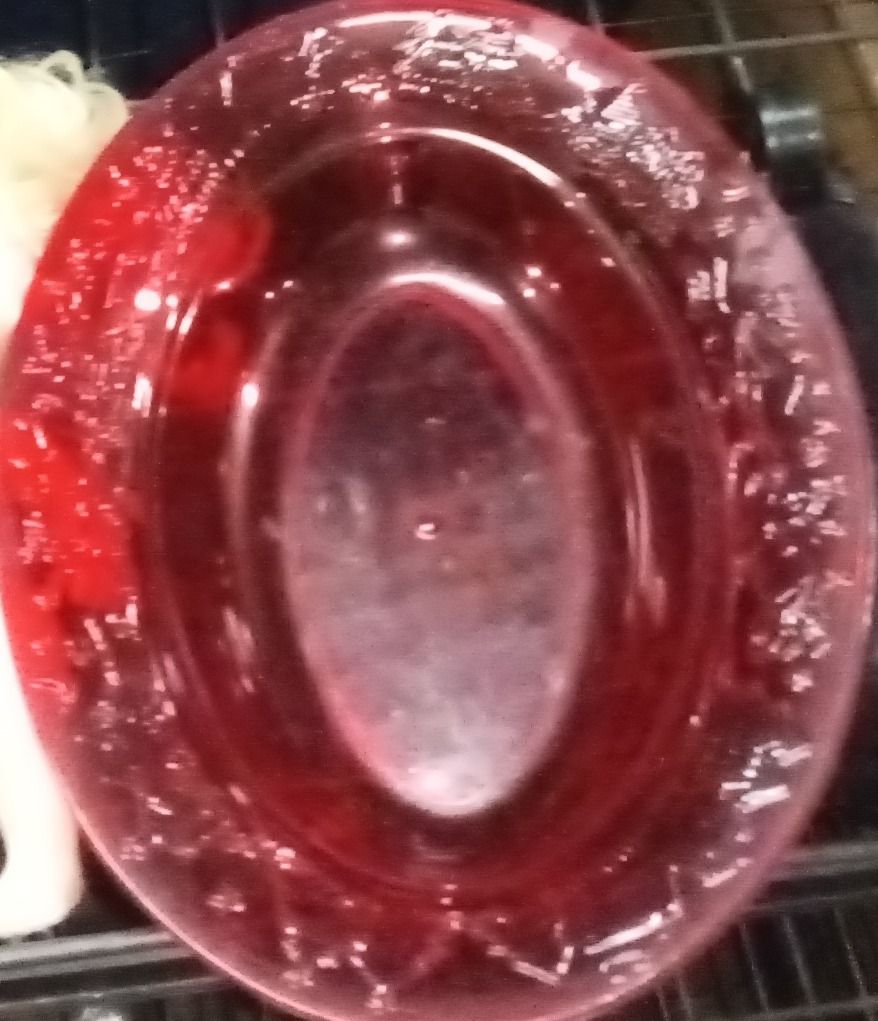 Vintage Red Anchor Hocking Open Lace Medallion Glass Bowl
